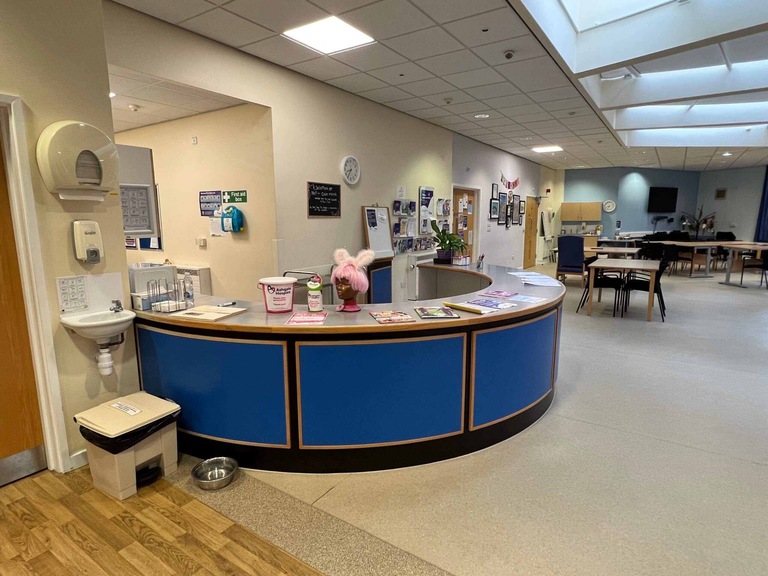 Image of the current serving area and kitchen in Day Services.