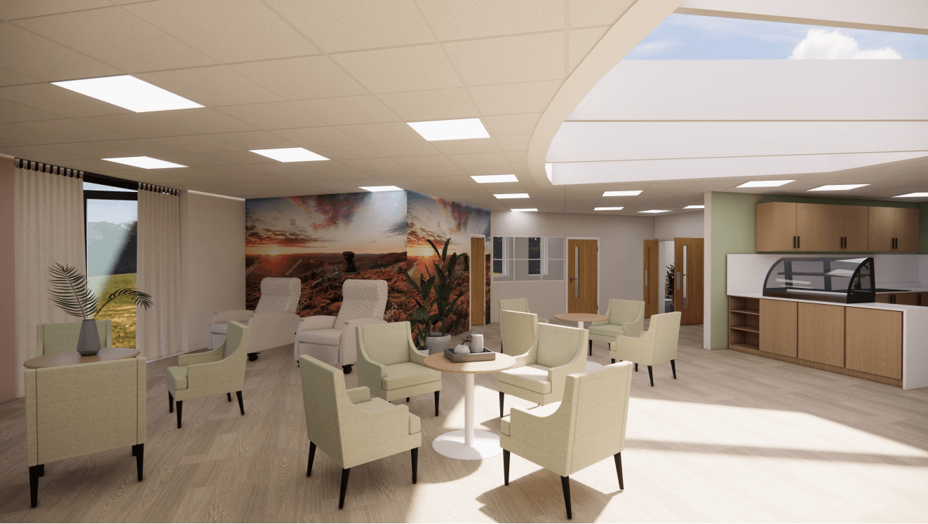 Visual representation of what the new Day Services day room will look like.