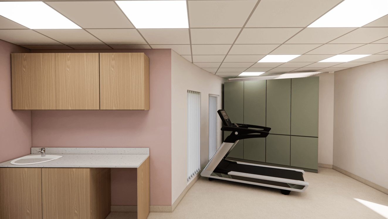 Graphic on what the gym will look like.