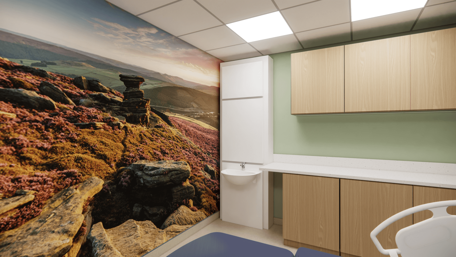 Graphic of the new lymphoedema room.