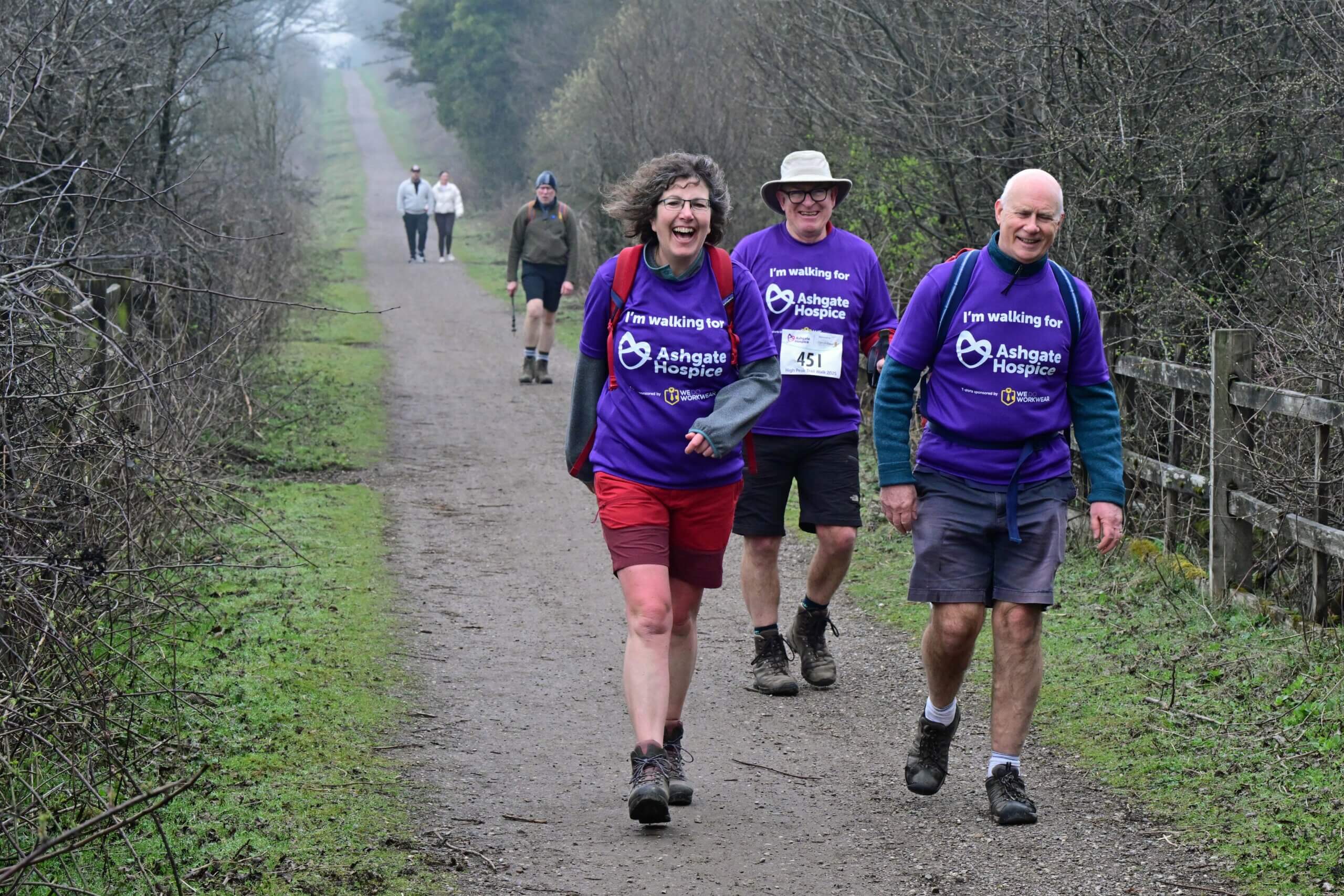 People walking on the High Peak Trail.